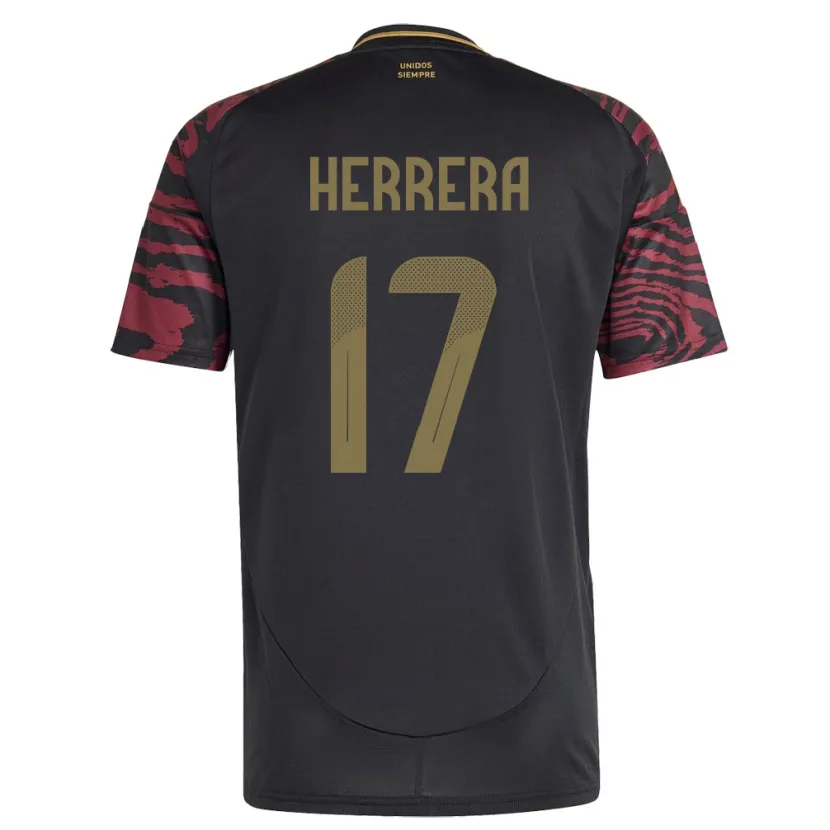 Danxen Dames Peru Fabiola Herrera #17 Zwart Uitshirt Uittenue 24-26 T-Shirt