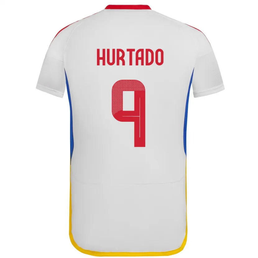 Danxen Dames Venezuela Jan Hurtado #9 Wit Uitshirt Uittenue 24-26 T-Shirt