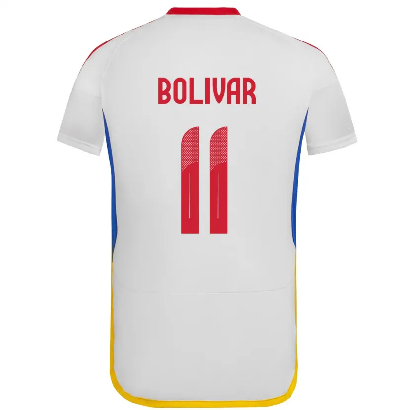 Danxen Dames Venezuela Jovanny Bolívar #11 Wit Uitshirt Uittenue 24-26 T-Shirt