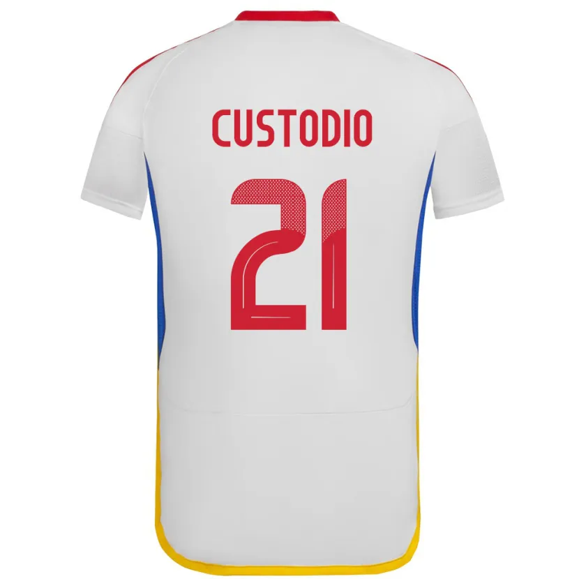 Danxen Dames Venezuela Alex Custodio #21 Wit Uitshirt Uittenue 24-26 T-Shirt