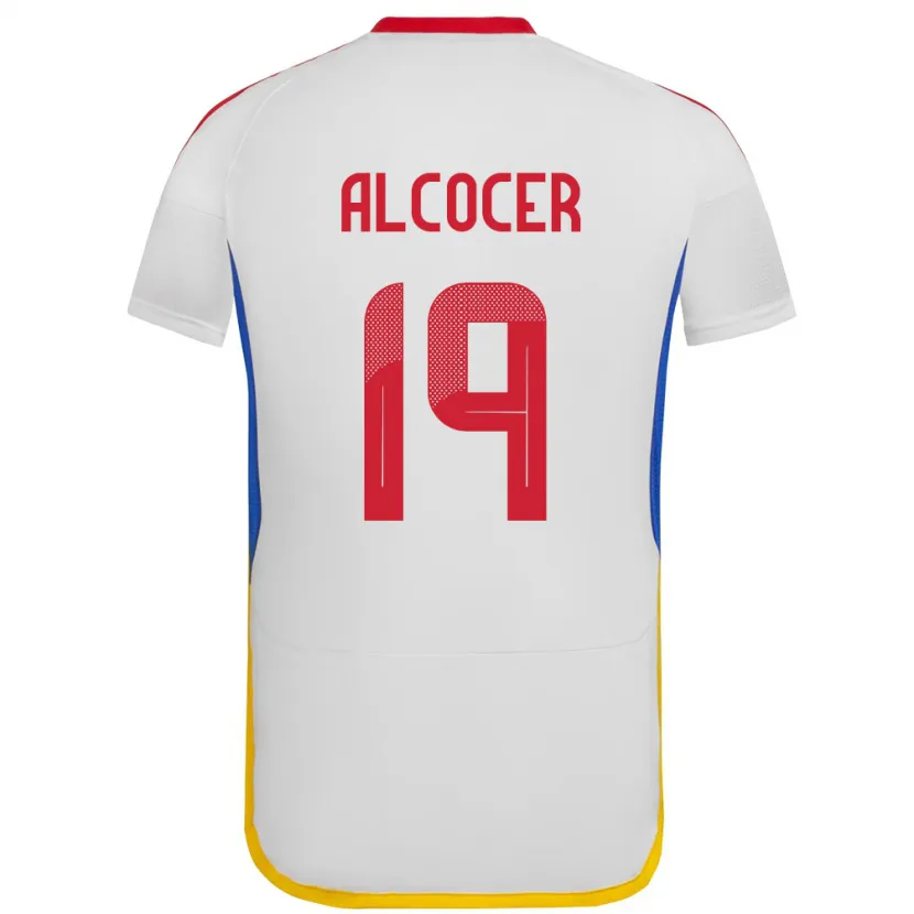 Danxen Dames Venezuela Brayan Alcocer #19 Wit Uitshirt Uittenue 24-26 T-Shirt