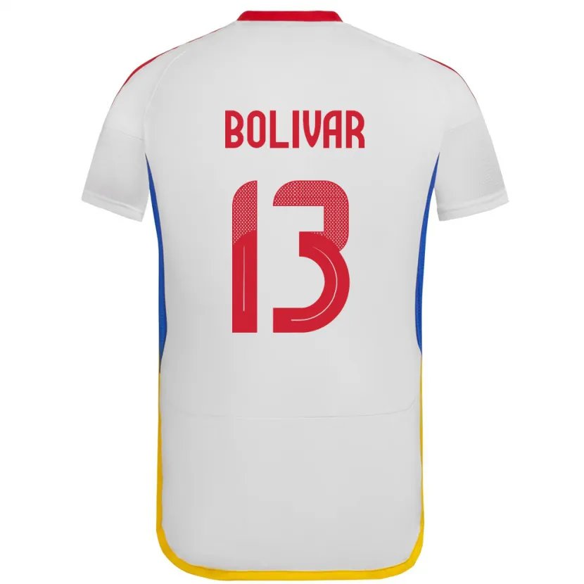 Danxen Dames Venezuela Salvador Bolívar #13 Wit Uitshirt Uittenue 24-26 T-Shirt