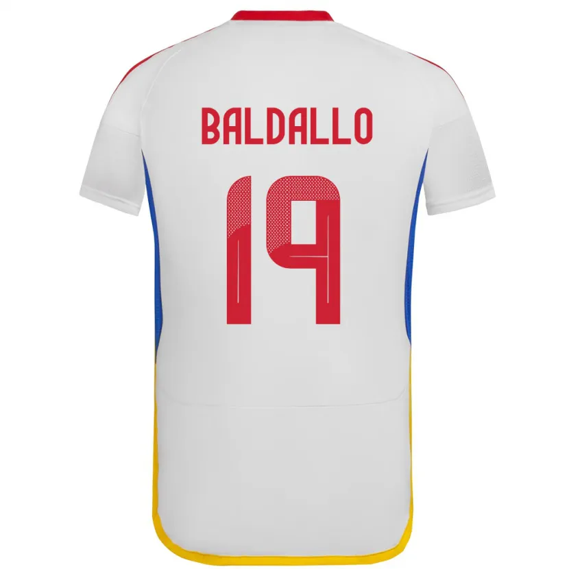 Danxen Dames Venezuela Micheel Baldallo #19 Wit Uitshirt Uittenue 24-26 T-Shirt
