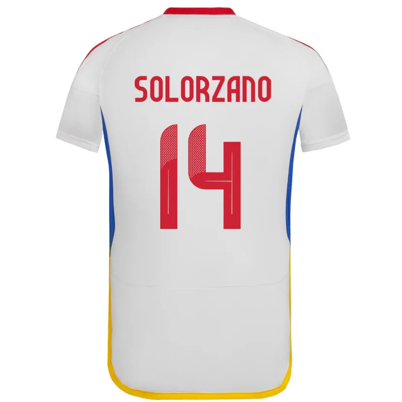 Danxen Dames Venezuela Fabiola Solórzano #14 Wit Uitshirt Uittenue 24-26 T-Shirt