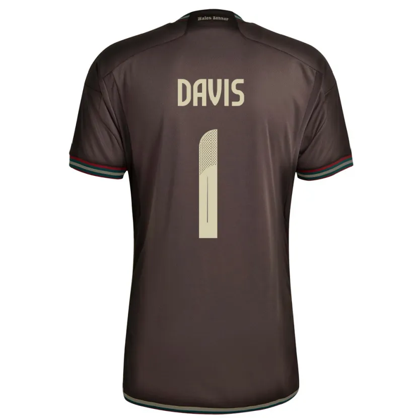 Danxen Dames Jamaica Shaquan Davis #1 Nachtbruin Uitshirt Uittenue 24-26 T-Shirt