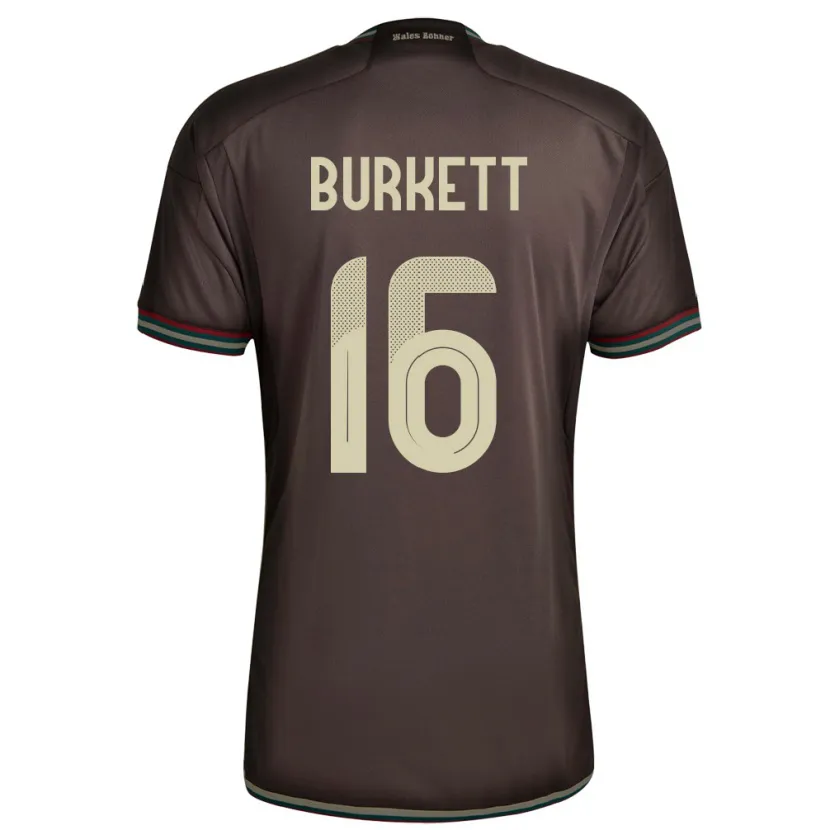 Danxen Dames Jamaica Brian Burkett #16 Nachtbruin Uitshirt Uittenue 24-26 T-Shirt