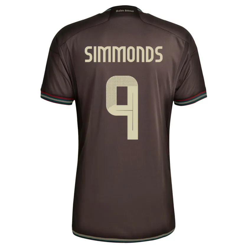 Danxen Dames Jamaica Kameron Simmonds #9 Nachtbruin Uitshirt Uittenue 24-26 T-Shirt