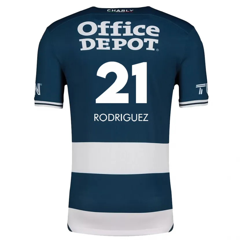 Danxen Kinderen Valentín Rodríguez #21 Blauw Wit Thuisshirt Thuistenue 2024/25 T-Shirt