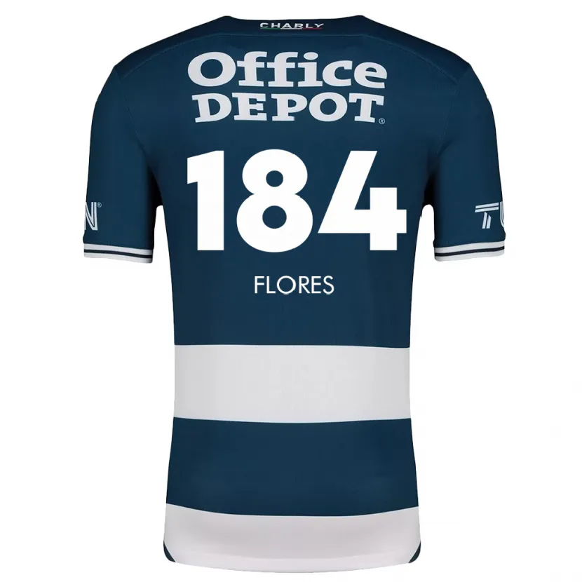 Danxen Kinderen Jason Flores #184 Blauw Wit Thuisshirt Thuistenue 2024/25 T-Shirt