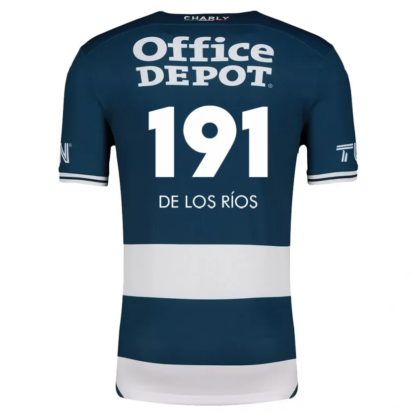 Danxen Kinderen Sergio De Los Ríos #191 Blauw Wit Thuisshirt Thuistenue 2024/25 T-Shirt
