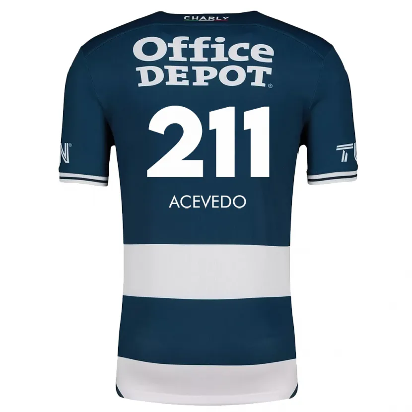 Danxen Kinderen Gerardo Acevedo #211 Blauw Wit Thuisshirt Thuistenue 2024/25 T-Shirt