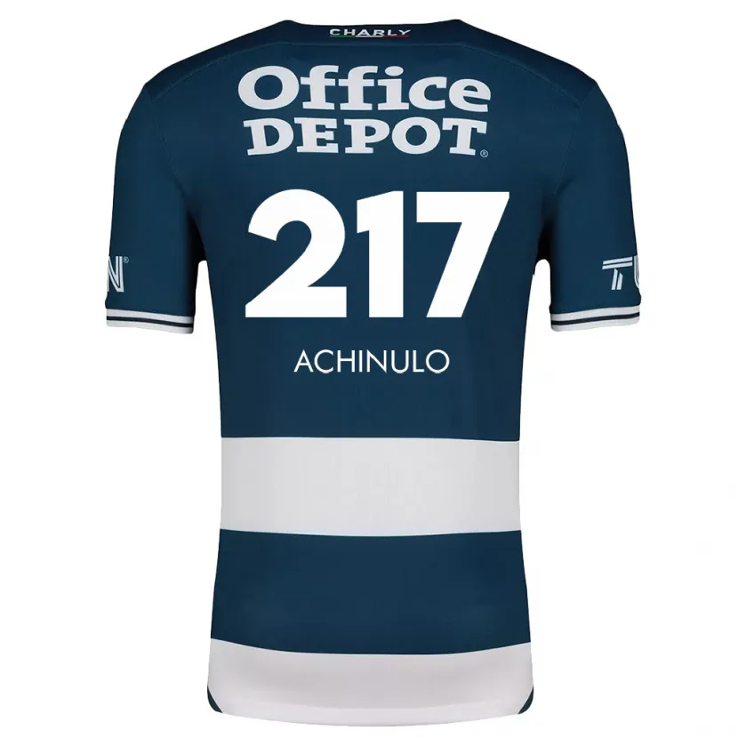Danxen Kinderen Princewill Achinulo #217 Blauw Wit Thuisshirt Thuistenue 2024/25 T-Shirt