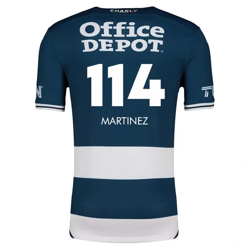 Danxen Kinderen Jesús Martínez #114 Blauw Wit Thuisshirt Thuistenue 2024/25 T-Shirt