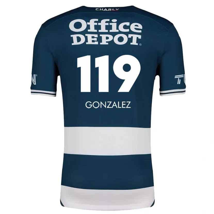 Danxen Kinderen Juan González #119 Blauw Wit Thuisshirt Thuistenue 2024/25 T-Shirt
