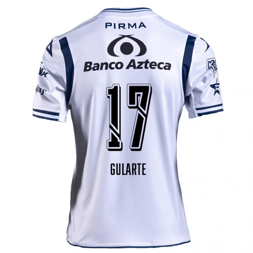 Danxen Kinderen Emanuel Gularte #17 Wit Marineblauw Thuisshirt Thuistenue 2024/25 T-Shirt