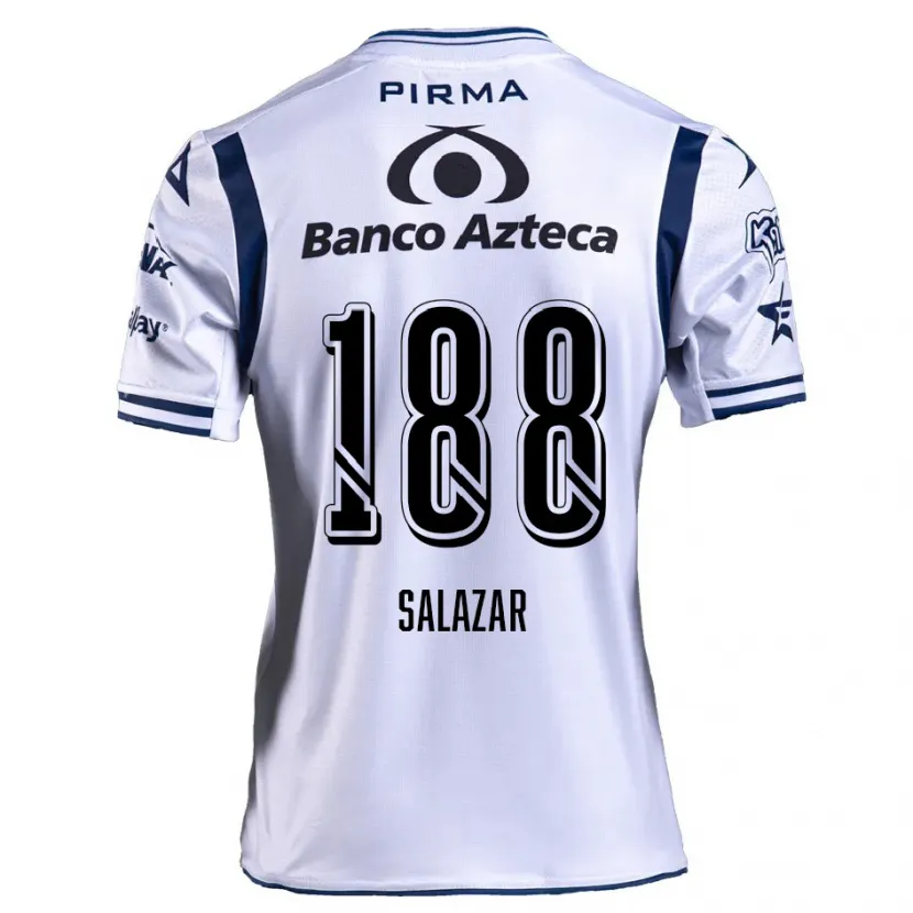 Danxen Kinderen Ronaldo Salazar #188 Wit Marineblauw Thuisshirt Thuistenue 2024/25 T-Shirt
