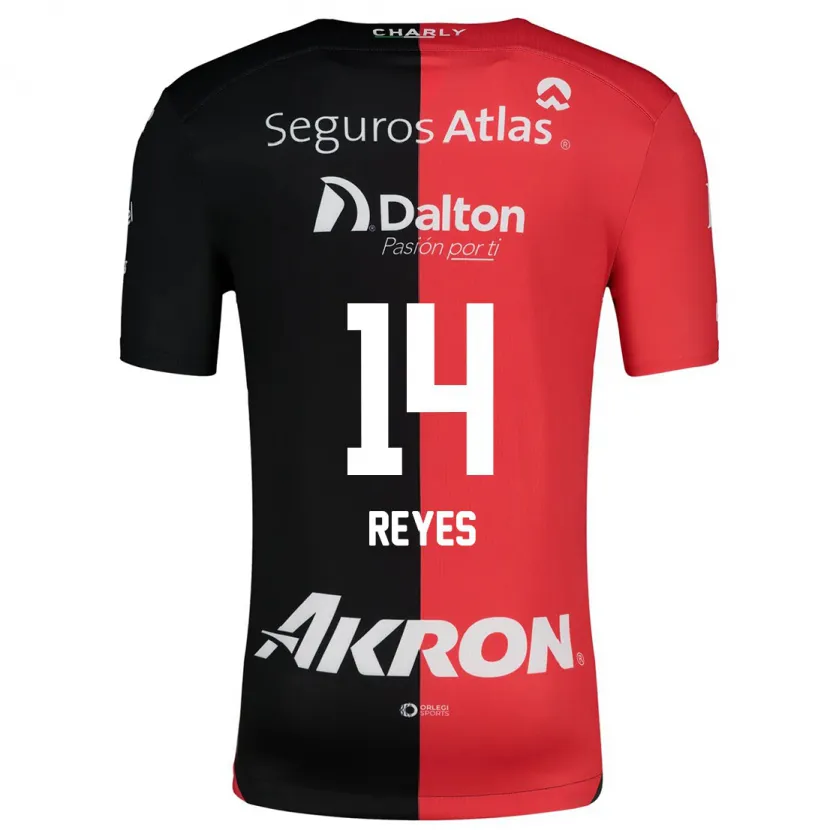 Danxen Kinderen Luis Reyes #14 Rood Zwart Thuisshirt Thuistenue 2024/25 T-Shirt
