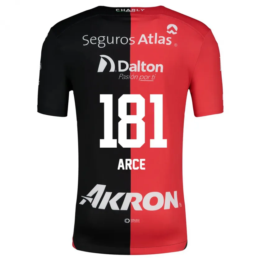 Danxen Kinderen Edson Arce #181 Rood Zwart Thuisshirt Thuistenue 2024/25 T-Shirt