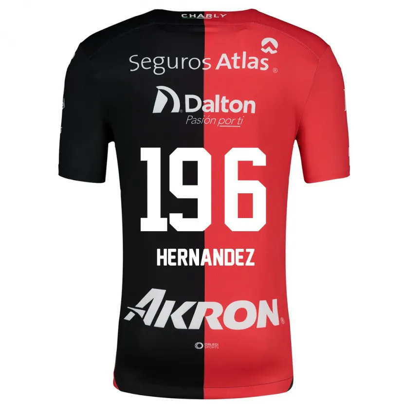 Danxen Kinderen Miguel Hernández #196 Rood Zwart Thuisshirt Thuistenue 2024/25 T-Shirt