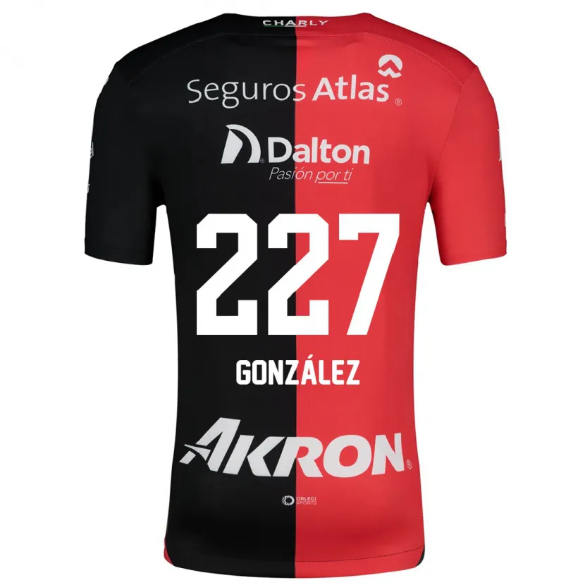Danxen Kinderen Rodolfo González #227 Rood Zwart Thuisshirt Thuistenue 2024/25 T-Shirt