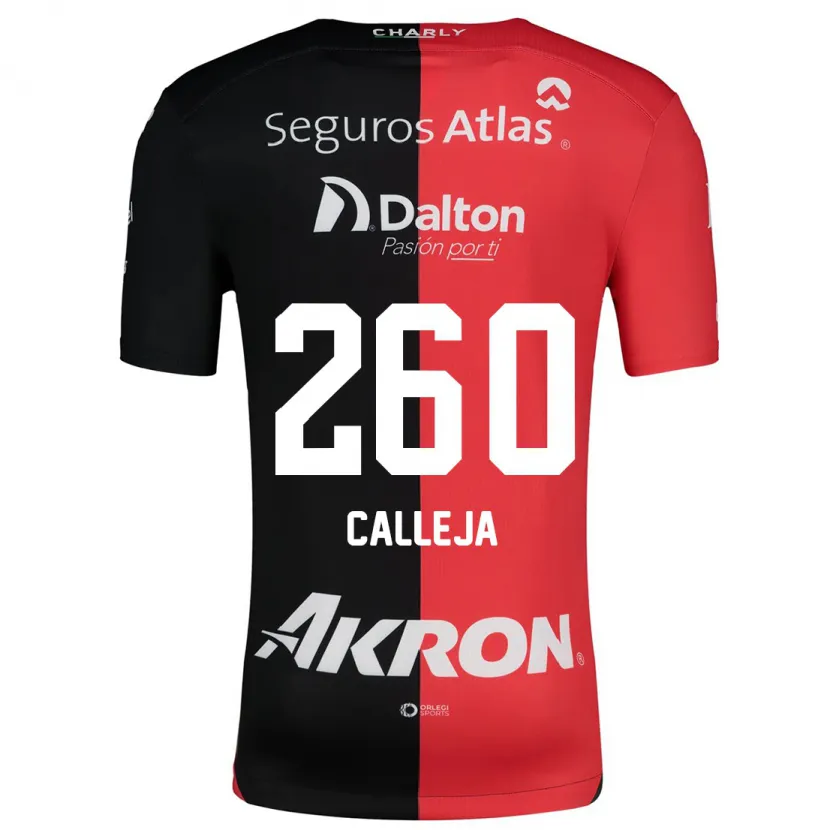 Danxen Kinderen Diego Calleja #260 Rood Zwart Thuisshirt Thuistenue 2024/25 T-Shirt
