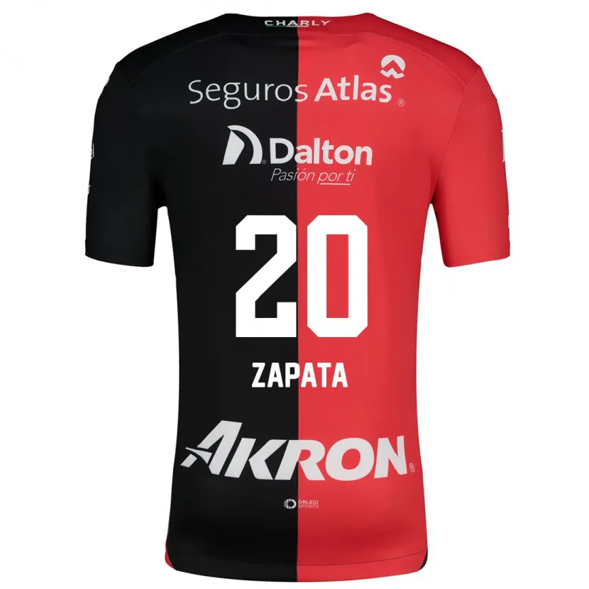 Danxen Kinderen Juan Zapata #20 Rood Zwart Thuisshirt Thuistenue 2024/25 T-Shirt