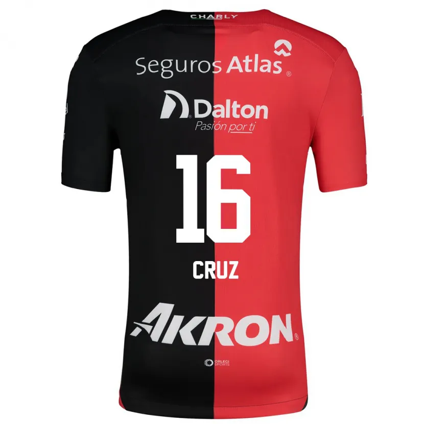 Danxen Kinderen Daniela Cruz #16 Rood Zwart Thuisshirt Thuistenue 2024/25 T-Shirt