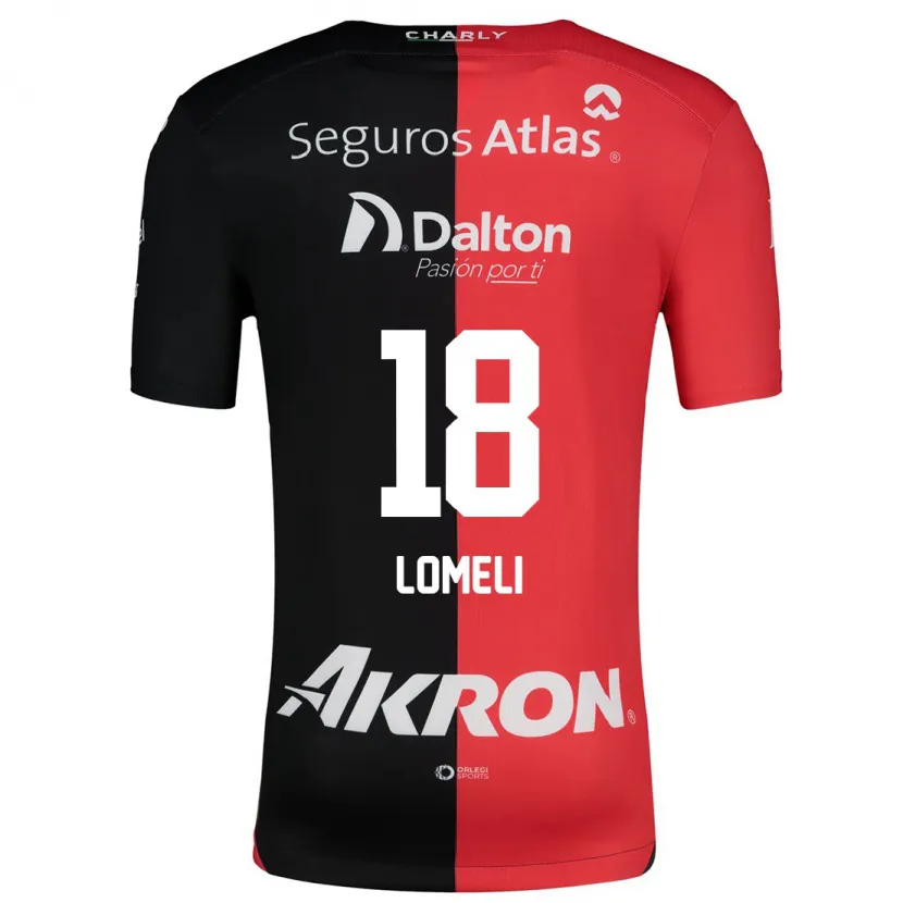 Danxen Kinderen Alejandra Lomelí #18 Rood Zwart Thuisshirt Thuistenue 2024/25 T-Shirt