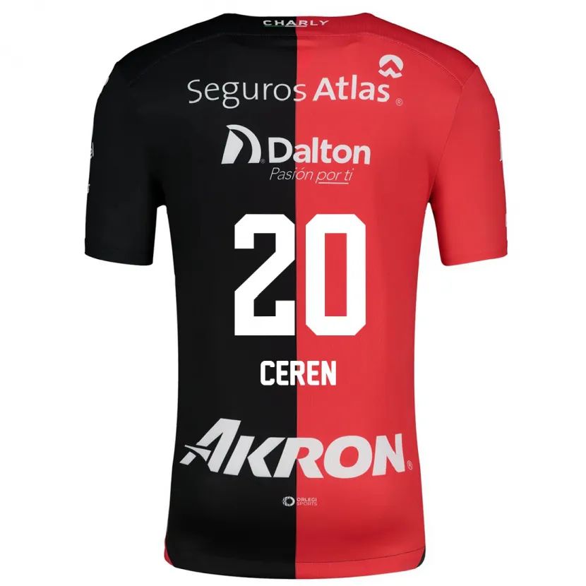 Danxen Kinderen Brenda Cerén #20 Rood Zwart Thuisshirt Thuistenue 2024/25 T-Shirt