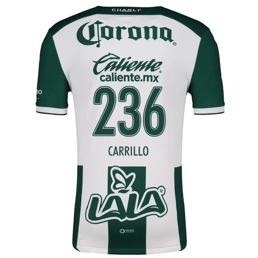 Danxen Kinderen Fernando Carrillo #236 Groen Wit Thuisshirt Thuistenue 2024/25 T-Shirt