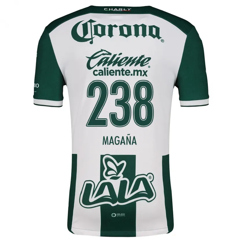 Danxen Kinderen Emilio Magaña #238 Groen Wit Thuisshirt Thuistenue 2024/25 T-Shirt