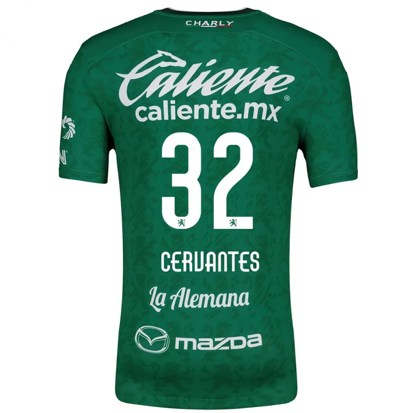 Danxen Kinderen Luis Cervantes #32 Groen Wit Thuisshirt Thuistenue 2024/25 T-Shirt