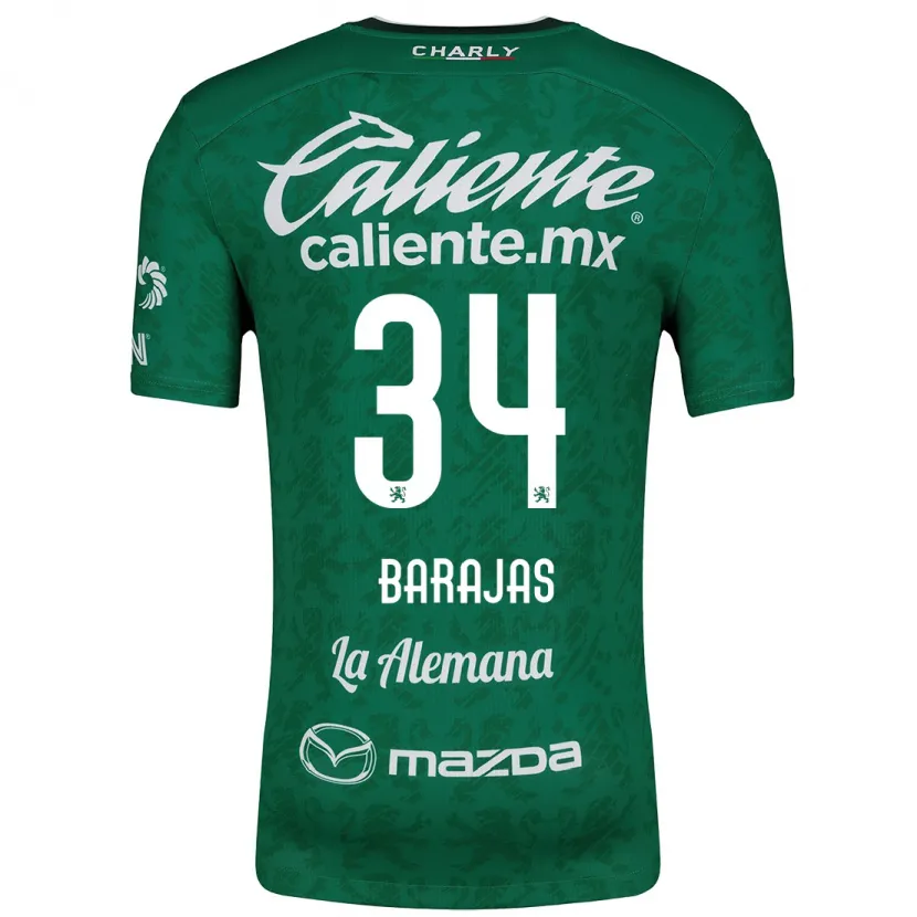 Danxen Kinderen Víctor Barajas #34 Groen Wit Thuisshirt Thuistenue 2024/25 T-Shirt