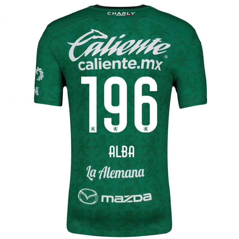 Danxen Kinderen Óscar Alba #196 Groen Wit Thuisshirt Thuistenue 2024/25 T-Shirt