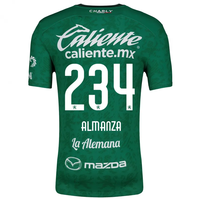 Danxen Kinderen Román Almanza #234 Groen Wit Thuisshirt Thuistenue 2024/25 T-Shirt