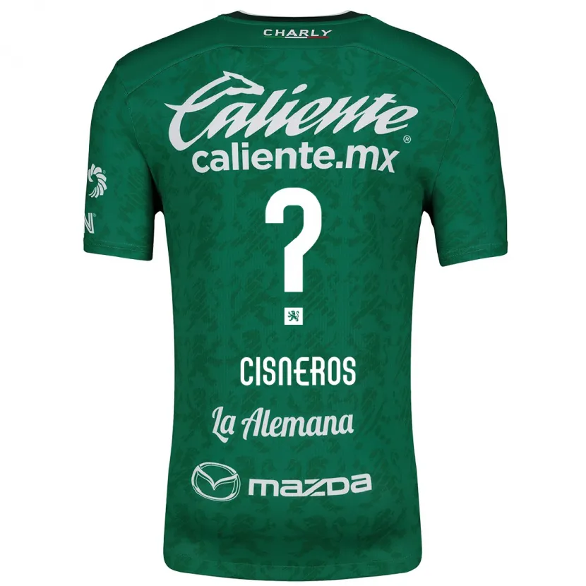 Danxen Kinderen Santiago Cisneros #0 Groen Wit Thuisshirt Thuistenue 2024/25 T-Shirt