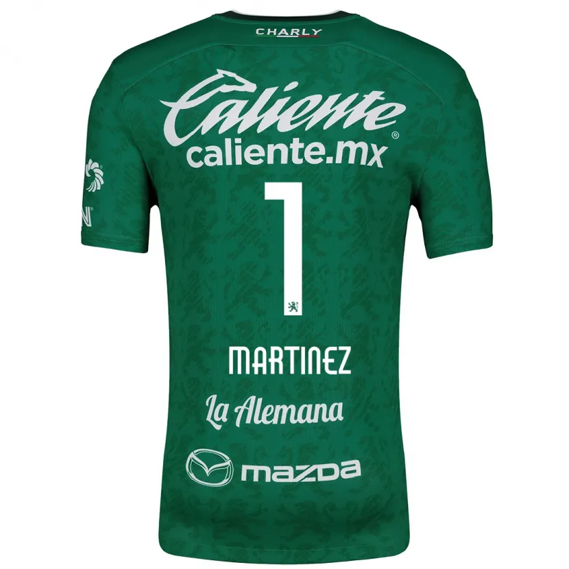 Danxen Kinderen Angeles Martínez #1 Groen Wit Thuisshirt Thuistenue 2024/25 T-Shirt