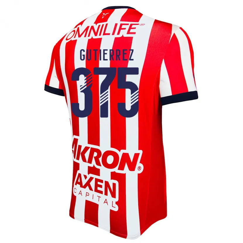 Danxen Kinderen Gerson Gutiérrez #375 Rood Wit Blauw Thuisshirt Thuistenue 2024/25 T-Shirt