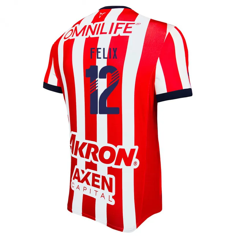Danxen Kinderen Blanca Félix #12 Rood Wit Blauw Thuisshirt Thuistenue 2024/25 T-Shirt
