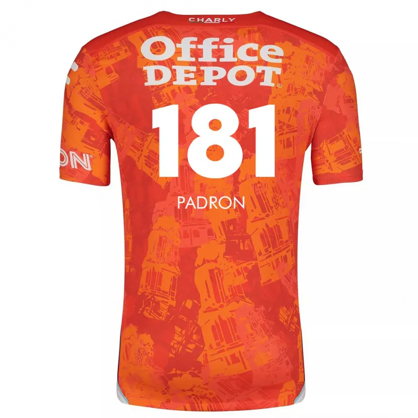 Danxen Kinderen Romeo Padrón #181 Oranje Wit Uitshirt Uittenue 2024/25 T-Shirt