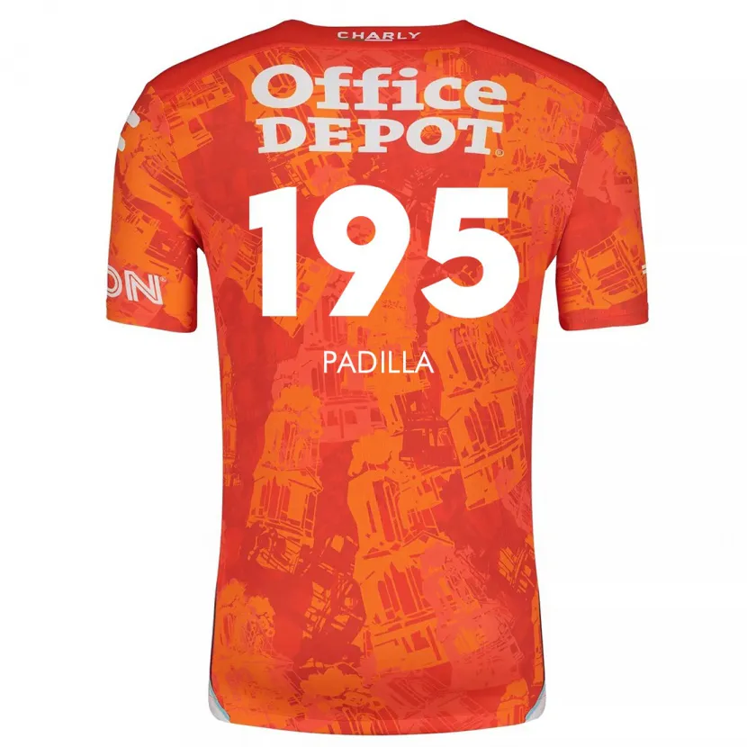 Danxen Kinderen Ángel Padilla #195 Oranje Wit Uitshirt Uittenue 2024/25 T-Shirt