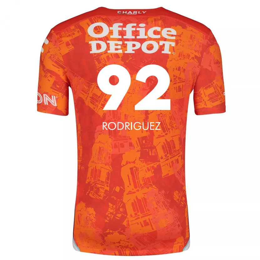 Danxen Kinderen Sergio Rodríguez #92 Oranje Wit Uitshirt Uittenue 2024/25 T-Shirt
