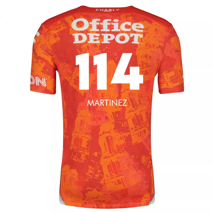 Danxen Kinderen Jesús Martínez #114 Oranje Wit Uitshirt Uittenue 2024/25 T-Shirt