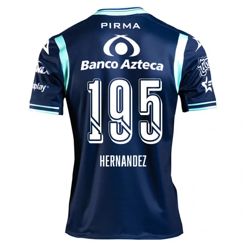 Danxen Kinderen Daniel Hernández #195 Marineblauw Uitshirt Uittenue 2024/25 T-Shirt