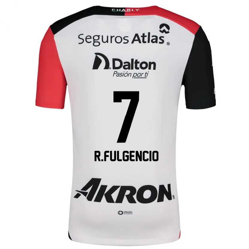 Danxen Kinderen Raymundo Fulgencio #7 Wit Rood Zwart Uitshirt Uittenue 2024/25 T-Shirt