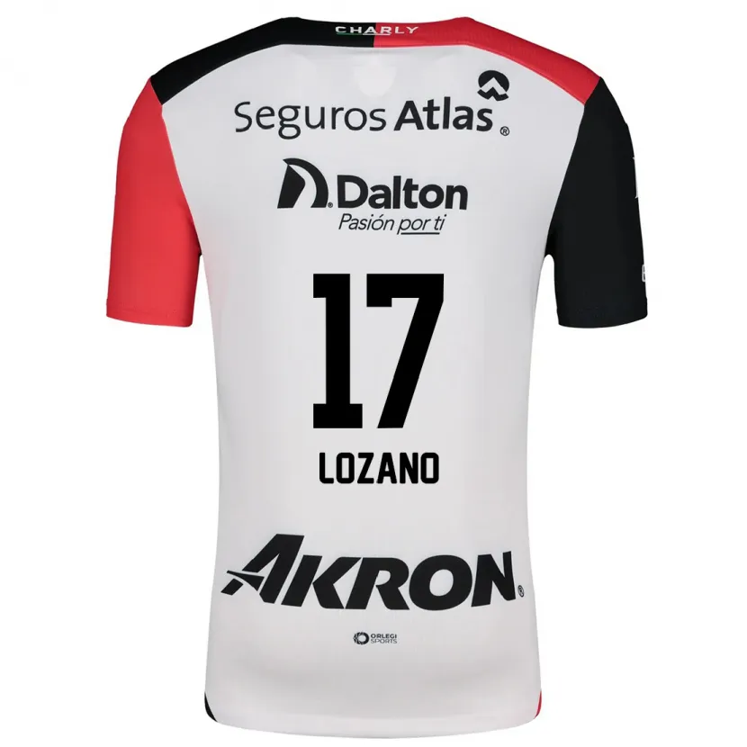 Danxen Kinderen José Lozano #17 Wit Rood Zwart Uitshirt Uittenue 2024/25 T-Shirt
