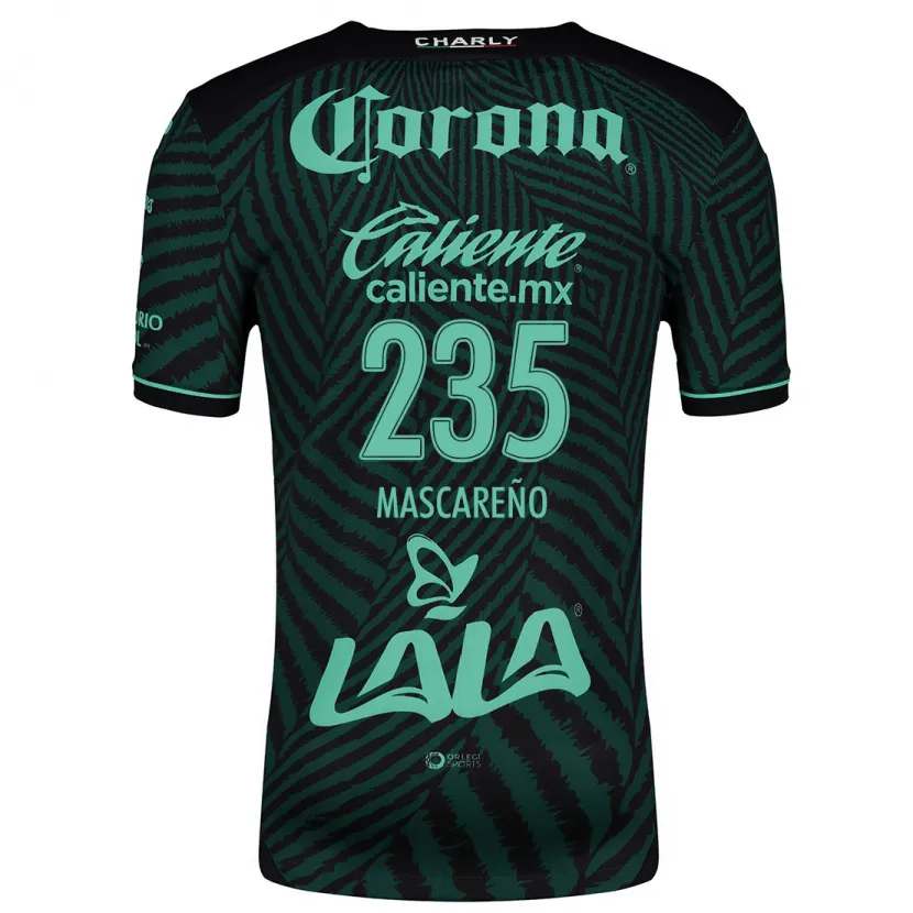 Danxen Kinderen Luis Mascareño #235 Zwart Groen Uitshirt Uittenue 2024/25 T-Shirt