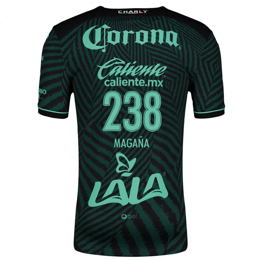 Danxen Kinderen Emilio Magaña #238 Zwart Groen Uitshirt Uittenue 2024/25 T-Shirt