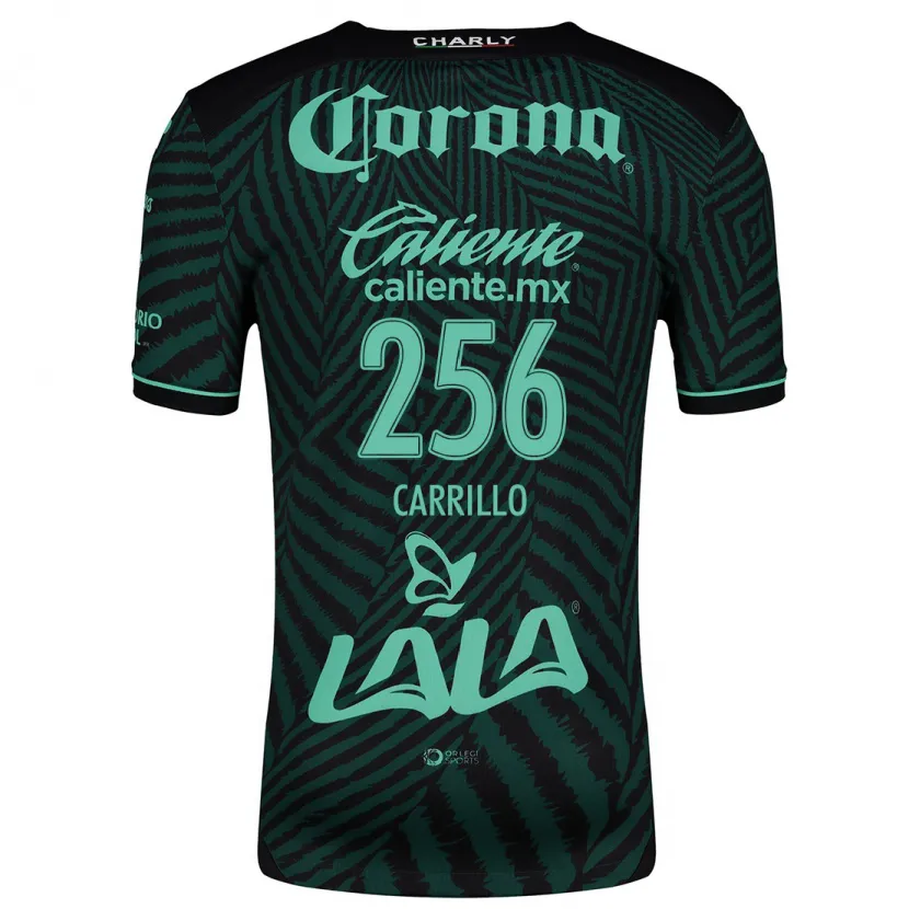 Danxen Kinderen Stéphano Carrillo #256 Zwart Groen Uitshirt Uittenue 2024/25 T-Shirt