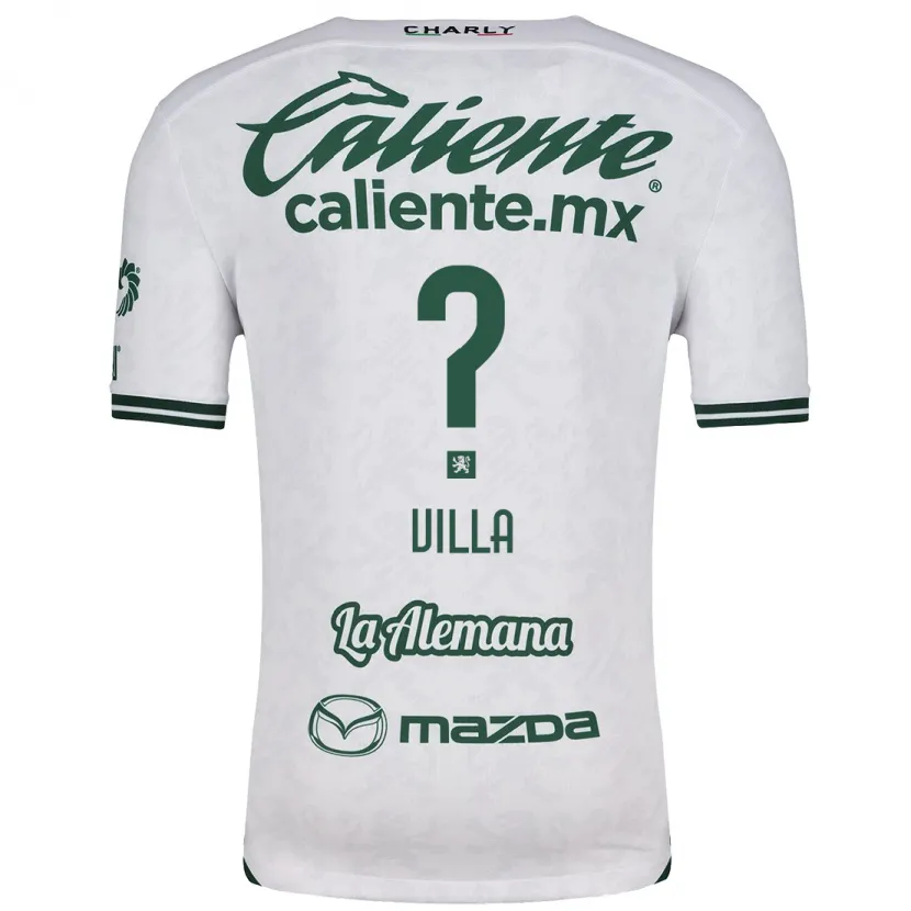 Danxen Kinderen Óscar Villa #0 Wit Groen Uitshirt Uittenue 2024/25 T-Shirt